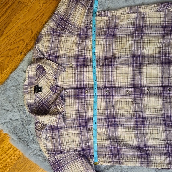 Patagonia Purple/White Plaid Button Down Shirt, Women's Medium, Great Condition - Picture 5 of 13